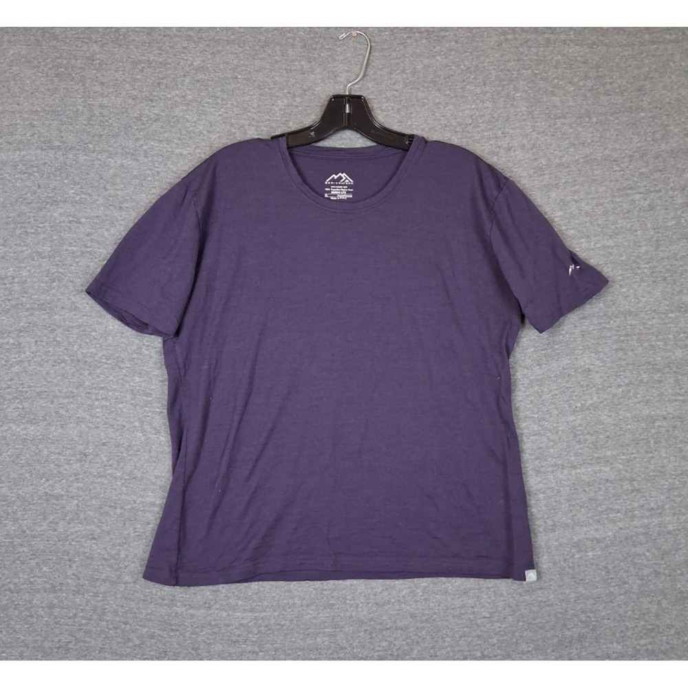 Merino Tech Womens Shirt XL Purple 100% Superfine Merino Wool Lite Baselayer